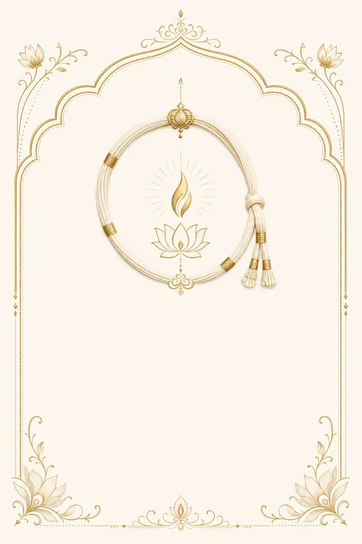 Upanayanam · Modern — Hindu Modern Upanayanam invitation card design from Ayozan