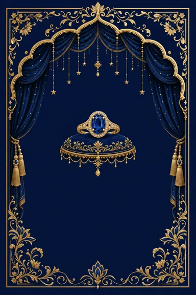 Sapphire Night · Heritage — Engagement card design
