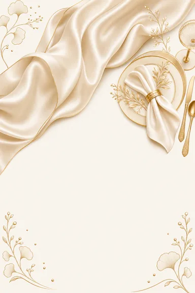 Champagne Silk — Reception invitation card design
