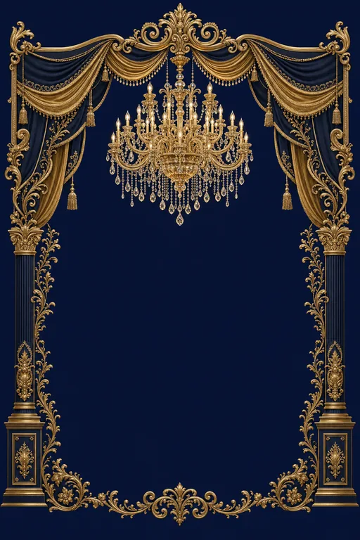 Chandelier Noir · Heritage — Traditional Reception invitation card design from Ayozan