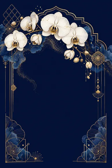 Midnight Orchid · Fusion — Reception card design