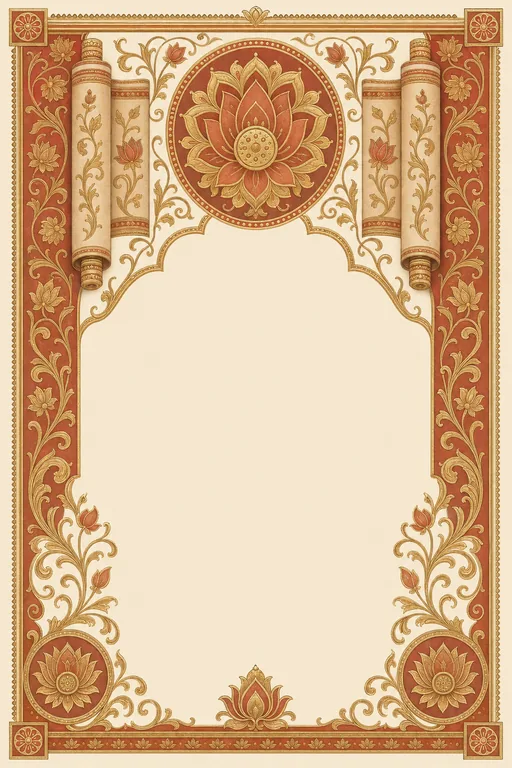 Sattriya Manuscript · Heritage — Assamese Hindu Traditional Wedding invitation card design from Ayozan