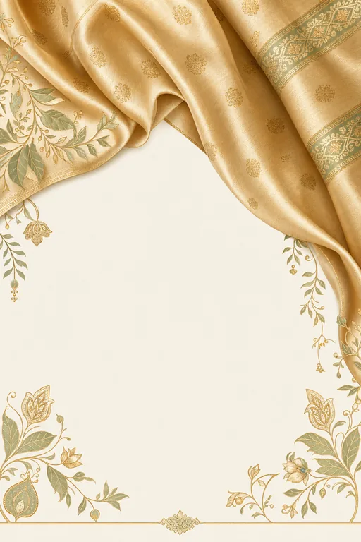Muga Silk · Modern — Assamese Hindu Modern Wedding invitation card design from Ayozan