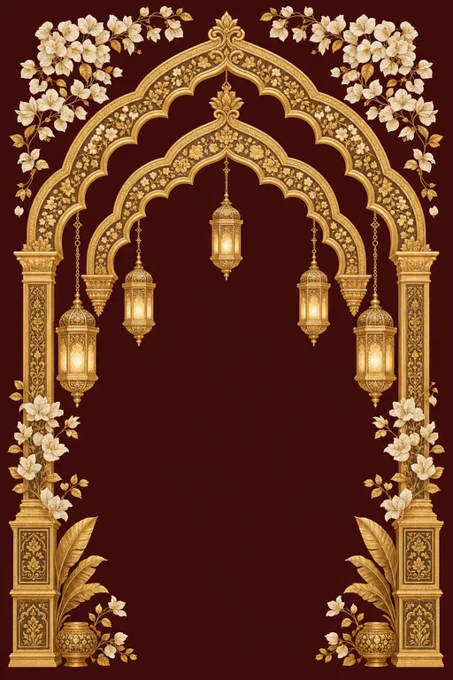 Gilded Arches · Heritage — Christian Traditional Wedding invitation card design from Ayozan