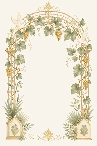 Vine & Branches — Christian Wedding invitation card design