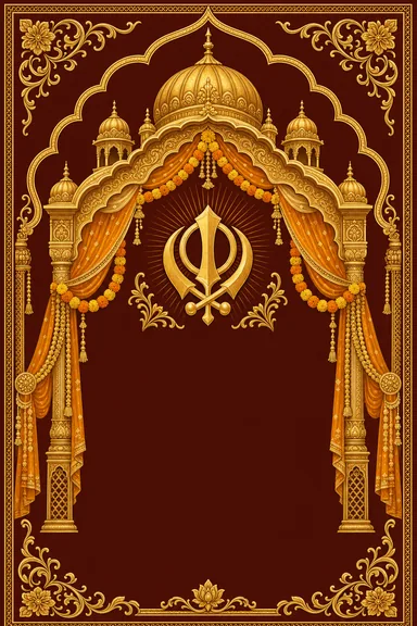 Anand Karaj Gold — Sikh Wedding invitation card design