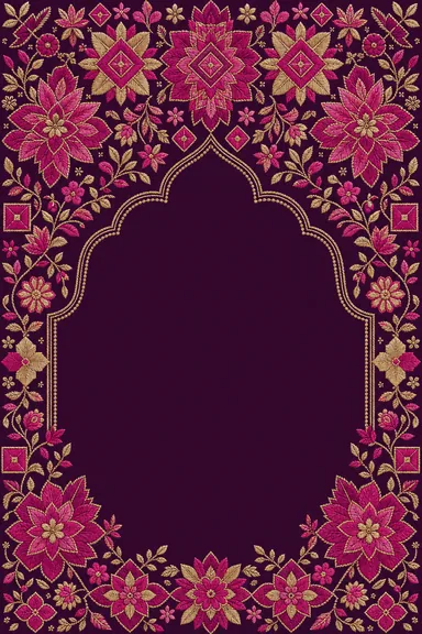 Phulkari Bagh — Punjabi invitation card design