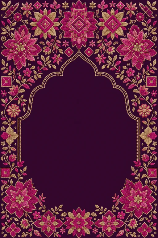 Phulkari Bagh · Heritage — Punjabi Hindu Traditional Wedding invitation card design from Ayozan