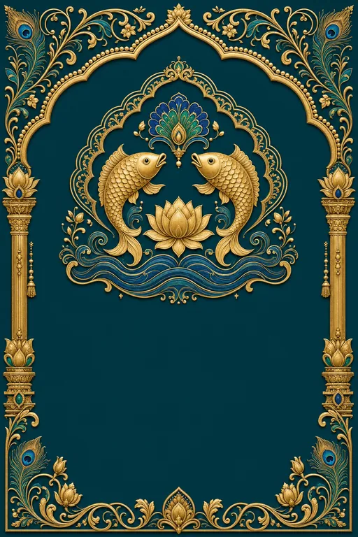 Jhulelal Blessings · Heritage — Sindhi Hindu Traditional Wedding invitation card design from Ayozan