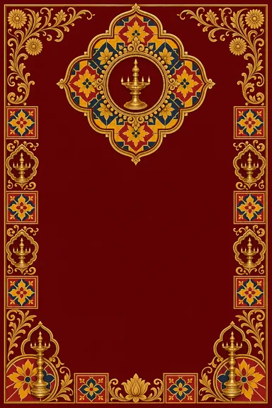 Athangudi Tiles — Tamil invitation card design