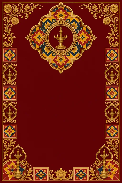 Athangudi Tiles · Heritage — Tamil Hindu Traditional Wedding invitation card design from Ayozan