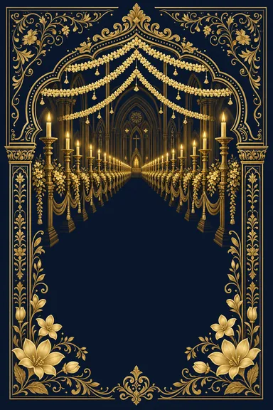 Candlelight Nave — Christian Wedding invitation card design
