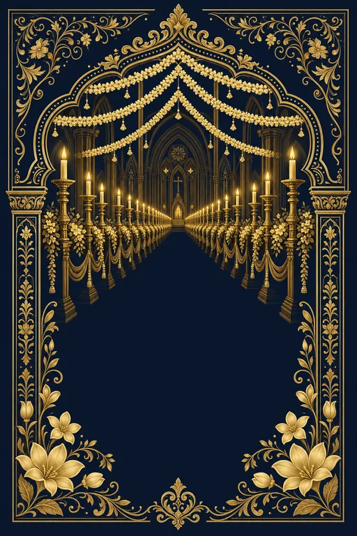 Candlelight Nave · Heritage — Tamil Christian Traditional Wedding invitation card design from Ayozan