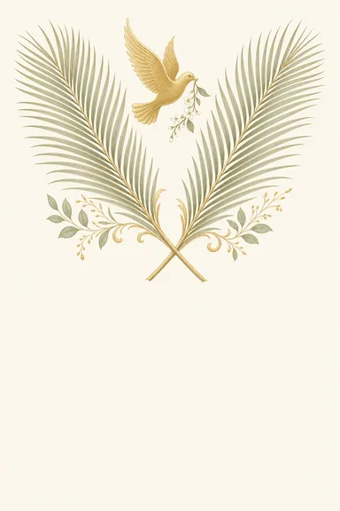 Palm & Dove — Christian Wedding invitation card design