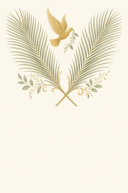 Palm & Dove · Modern — Tamil Christian Modern Wedding invitation card design from Ayozan