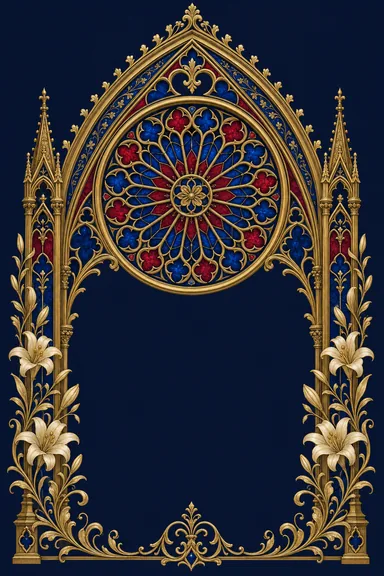 Cathedral Stained Glass — Christian Wedding invitation card design