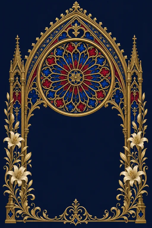 Cathedral Stained Glass · Heritage — Tamil Christian Traditional Wedding invitation card design from Ayozan