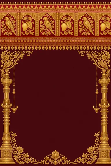 Gadwal Zari — Telugu Wedding invitation card design