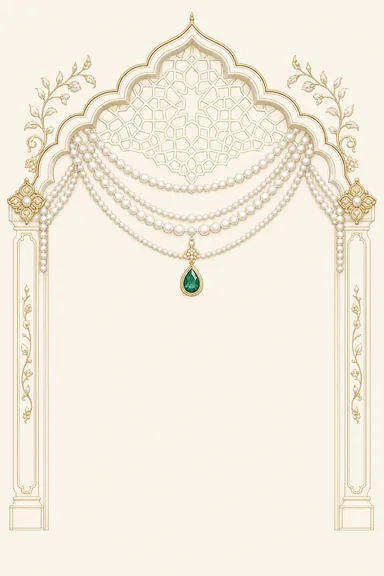 Hyderabadi Pearls — Telugu Wedding invitation card design