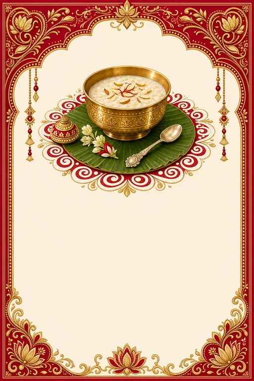 First Rice Payesh · Heritage — Bengali Hindu Traditional Annaprashan invitation card design from Ayozan