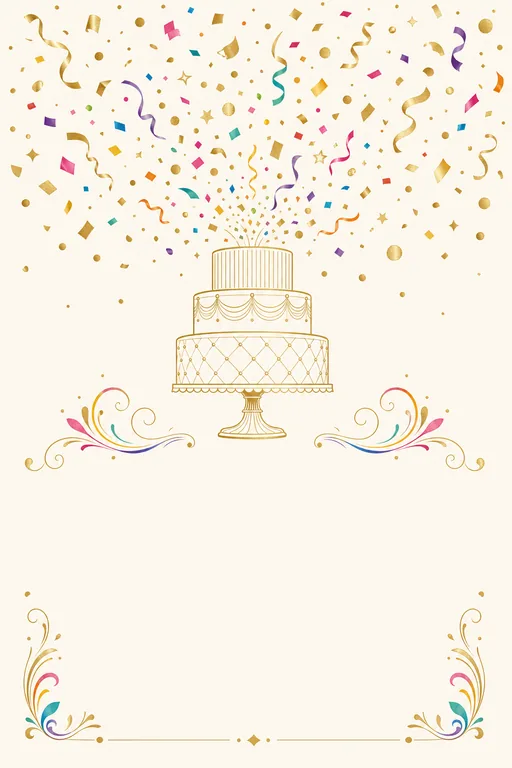 Gilded Confetti · Modern — Modern Birthday invitation card design from Ayozan
