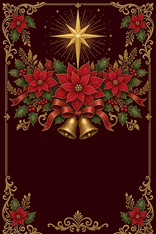 Star of Bethlehem · Heritage — Christian Traditional Christmas invitation card design from Ayozan