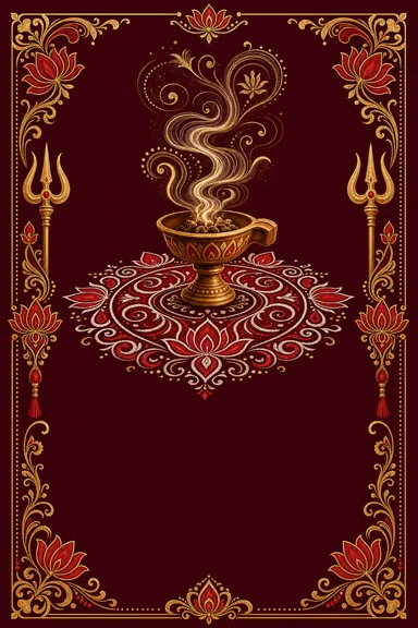 Dhunuchi Glow — Durga Puja design