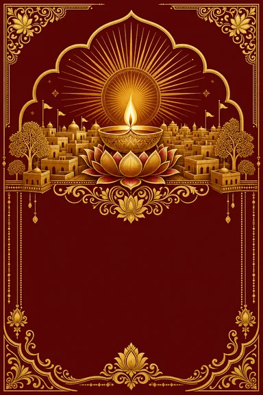 Begampura Light — Buddhist invitation card design