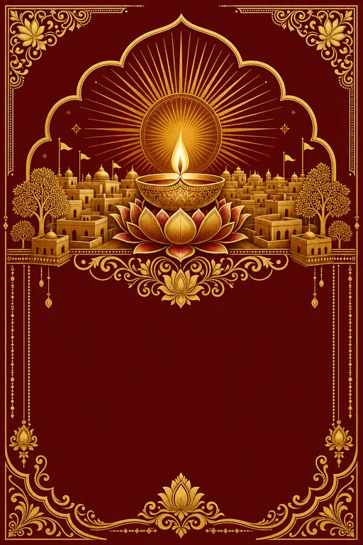 Begampura Light · Heritage — Buddhist Traditional Guru Ravidas Jayanti invitation card design from Ayozan