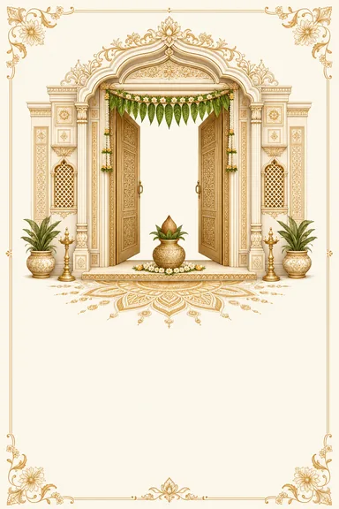 Toran Threshold — Housewarming invitation card design