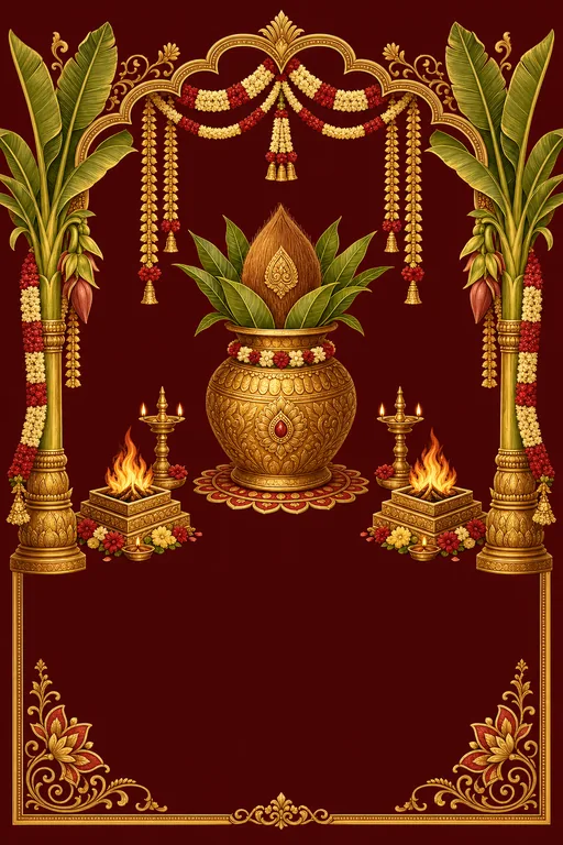 Shashti Kalash · Heritage — Hindu Traditional Milestone Birthday invitation card design from Ayozan
