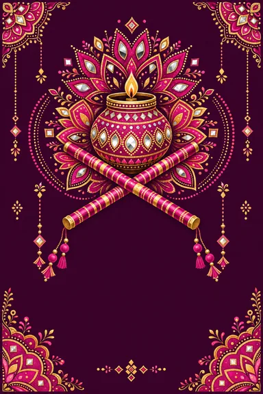 Garba Nights · Fusion — Navratri card design