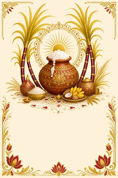 Pongal Overflow — Tamil invitation card design