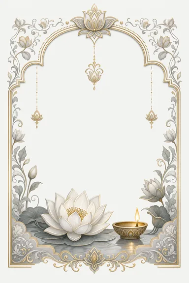 Lotus at Dusk — Prayer Meet invitation card design