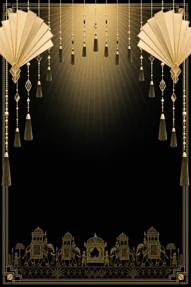 Art Deco Baraat — Malayalam Wedding invitation card design
