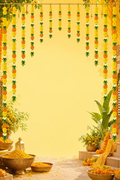 Marigold Haldi — Living Invitation — Haldi card design