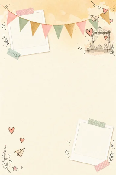 Polaroid Love Scrapbook — Malayalam Wedding invitation card design