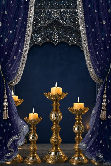 Sheesh Mahal Night — Hindu Wedding invitation card design