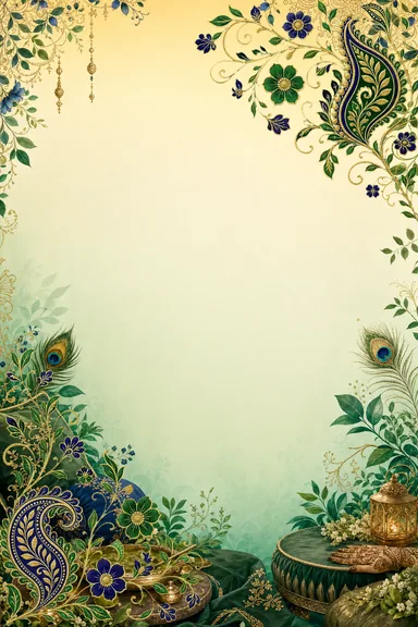 Peacock Mehndi — Living Invitation — Mehndi card design
