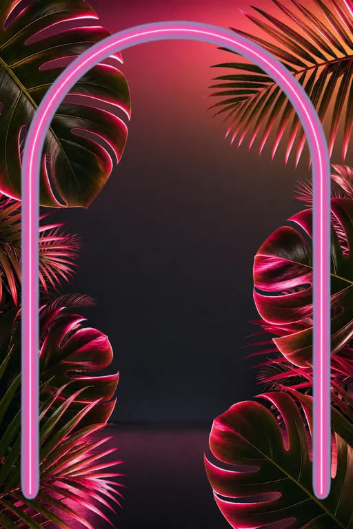 Neon Nights — Living Invitation — Modern Birthday invitation card design from Ayozan