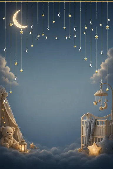 Moonlit Lullaby — Baby Shower invitation card design