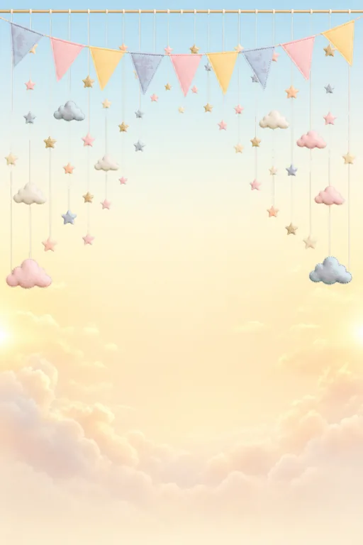 Pastel Cloud Sky — Living Invitation — Modern Baby Shower invitation card design from Ayozan