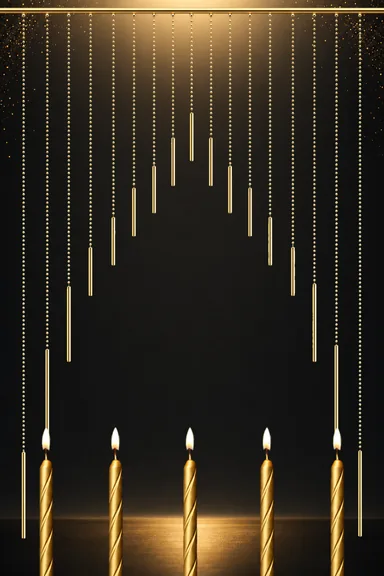 Midnight Gold — Birthday invitation card design