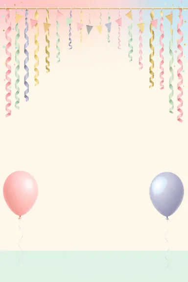 Pastel Confetti — Birthday invitation card design