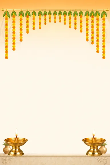 Mandir Prabhat — Living Greeting — Darshan card design