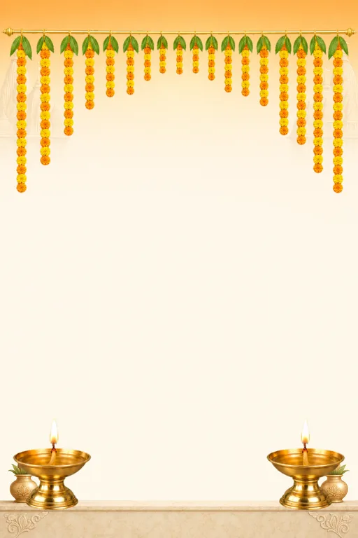 Mandir Prabhat — Living Greeting — Hindu Traditional Darshan invitation card design from Ayozan