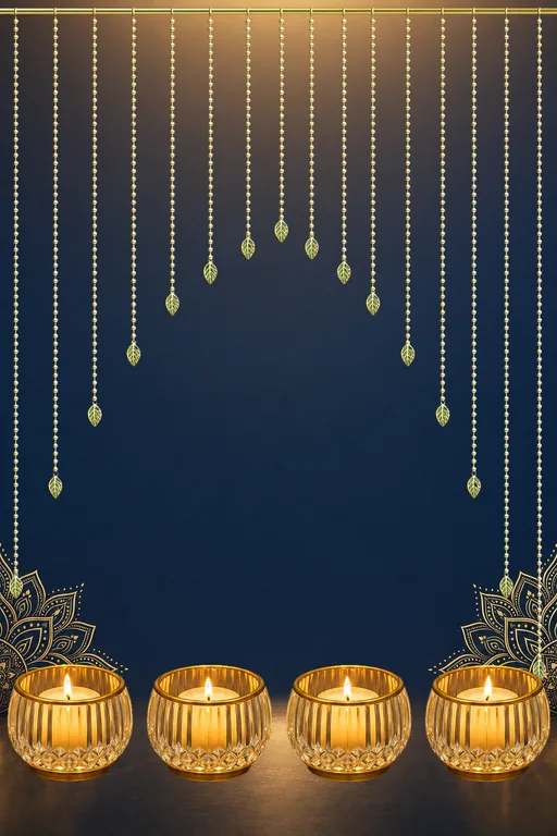 Champagne Rangoli — Living Greeting — Modern Diwali invitation card design from Ayozan