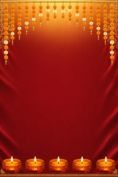 Crimson Phool — Diwali greeting card design