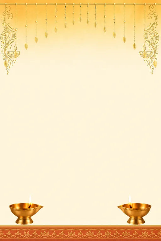 Ivory Prabhat — Living Greeting — Hindu Traditional Diwali invitation card design from Ayozan