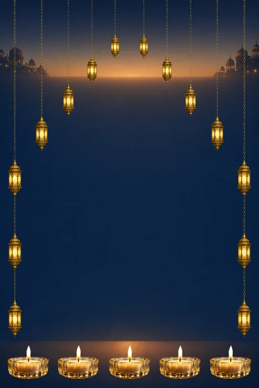 Midnight Kandil — Living Greeting — Modern Diwali invitation card design from Ayozan